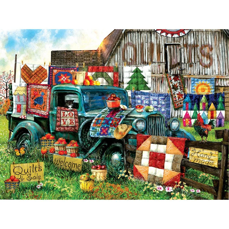 Professional - grade oil painting supplies for artists Quilts for Sale - 1000pc Jigsaw Puzzle Professional - grade oil painting supplies for artists Quilts for Sale - 1000pc Jigsaw Puzzle