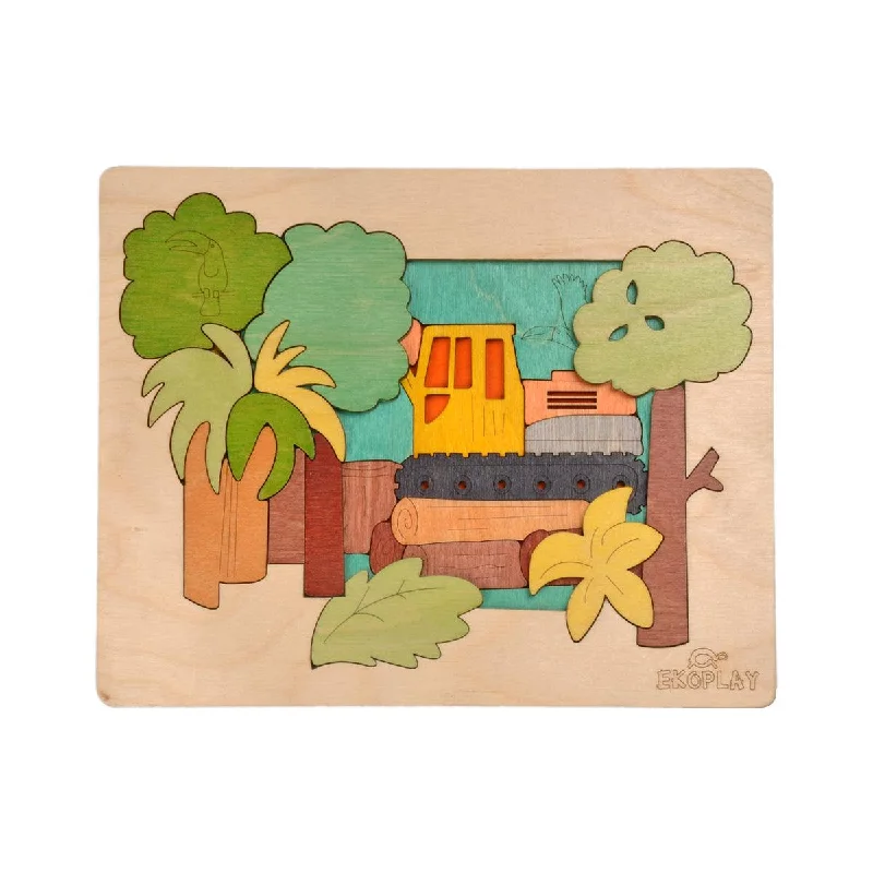 Wooden puzzles for improving problem - solving skills​ Rainforest Construction