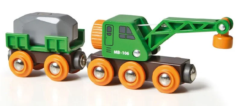 Wooden play garages for car storage​ Brio 33698 Clever Crane Wagon