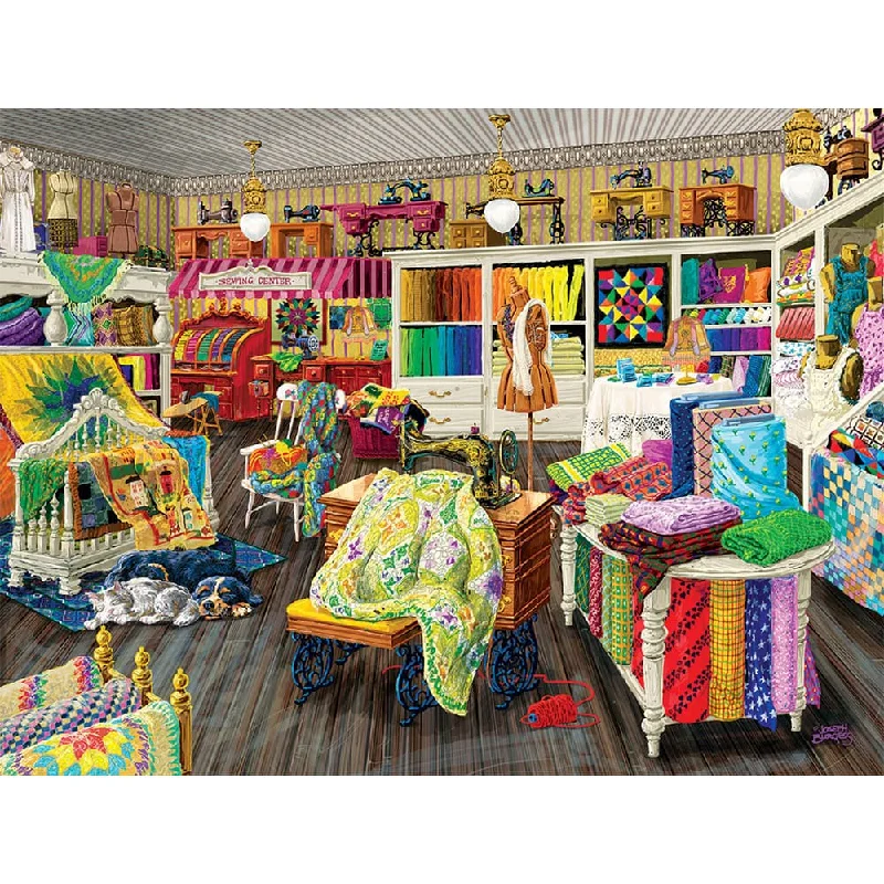 Art supplies for making commemorative plaques Sewing Store Companions 500pc Jigsaw Puzzle Art supplies for making commemorative plaques Sewing Store Companions 500pc Jigsaw Puzzle