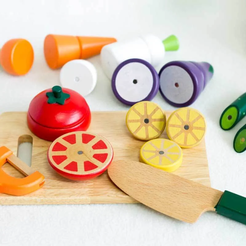 Wooden play pirate ships for pirate adventures​ Pretend Fruit Cutting Play Set