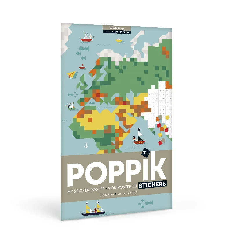 Wooden tool sets for pretend carpentry​ Sticker Poster - World Map