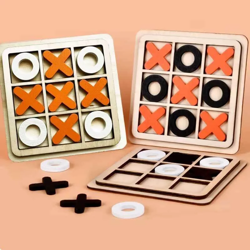 Wooden jigsaw puzzles for patience building​ Tic Tac Toe XO