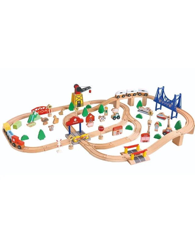 Wooden play spaceships for space exploration play​ Bello Town & Country Train Set