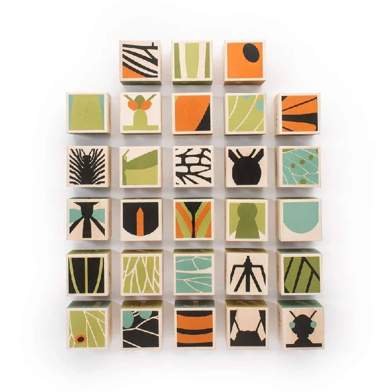 Wooden flutes for musical exploration​ Bugs Wooden Alphabet Blocks