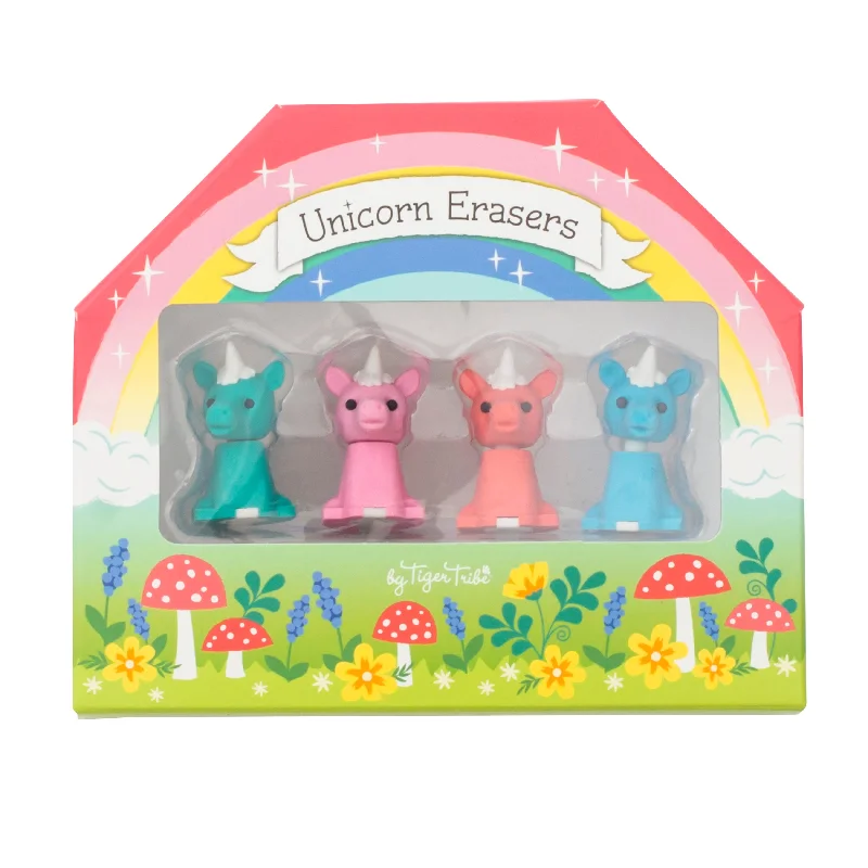 Wooden play train stations for train play​ Unicorn Erasers