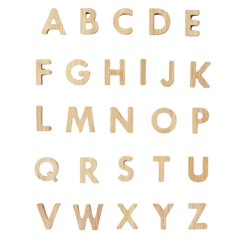 Wooden solar - powered toys for eco - friendly fun​ Bamboo Alphabet Set