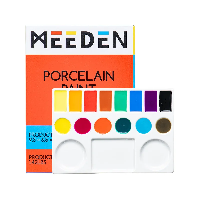 Art supplies for creating cultural - heritage - inspired art​ MEEDEN 6-1/2-Inch Rectangle Shaped Ceramic Palette