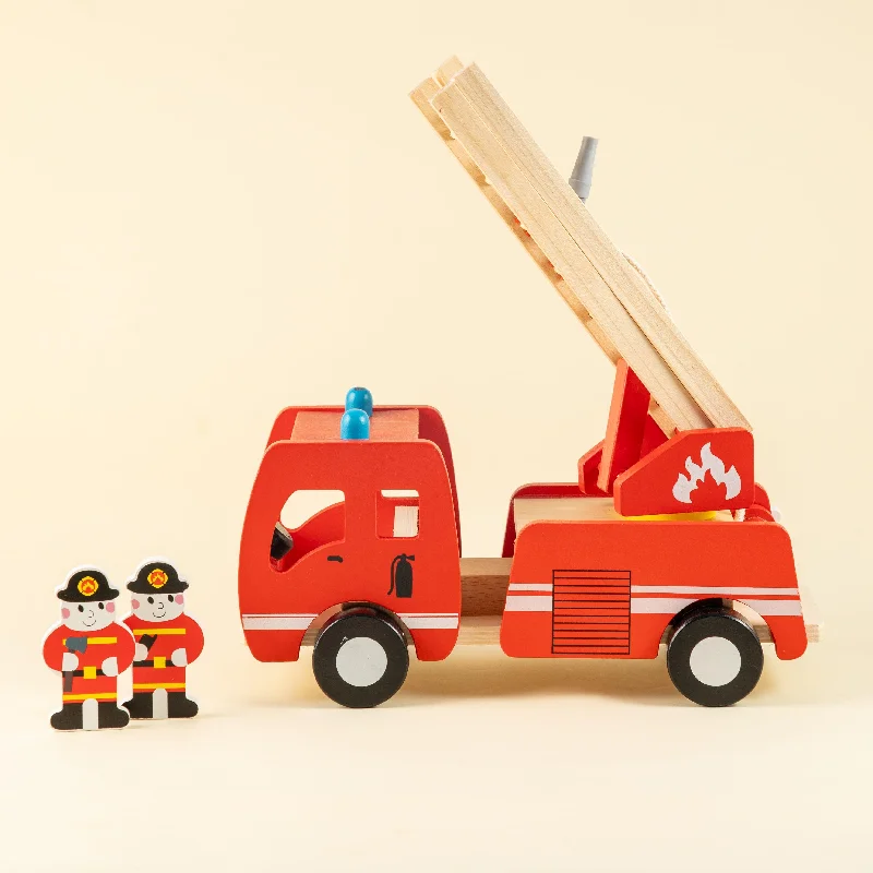 Wooden play scooters for outdoor mobility play Wooden Marshall's Fire Truck | Vehicles Imagination Generation | For Children +12 Months | Red Firetruck Wooden play scooters for outdoor mobility play Wooden Marshall's Fire Truck | Vehicles Imagination Generation | For Children +12 Months | Red Firetruck