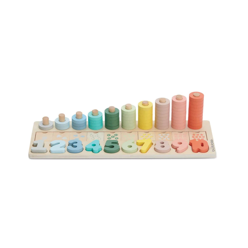 Wooden magnetic toys for scientific exploration​ Wooden Numbers & Blocks Counting Set