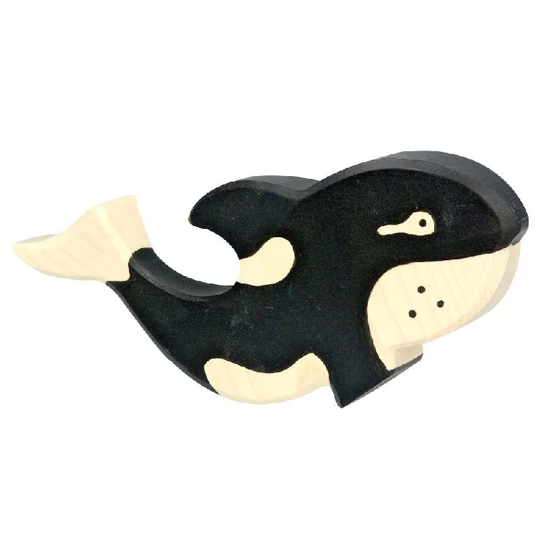 Wooden toy cars with smooth - rolling wheels​ Holztiger orca whale