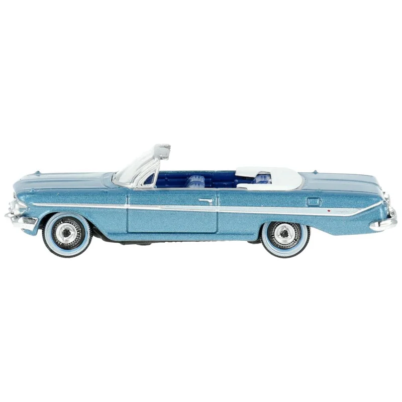 Police car model toys for pretend law - enforcement scenarios 1961 Chevrolet Impala Convertible Jewel Blue Metallic and White with Blue Interior 1/87 (HO) Scale Diecast Model Car by Oxford Diecast Police car model toys for pretend law - enforcement scenarios 1961 Chevrolet Impala Convertible Jewel Blue Metallic and White with Blue Interior 1/87 (HO) Scale Diecast Model Car by Oxford Diecast