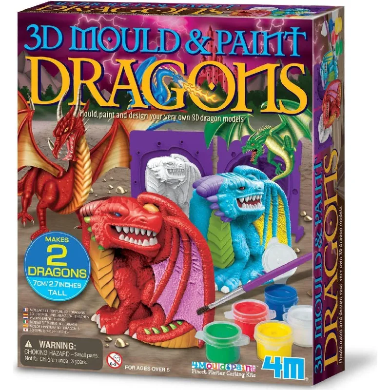 Memory - training educational toys for kids​ 4M 3D Mould Paint Dragon 04783
