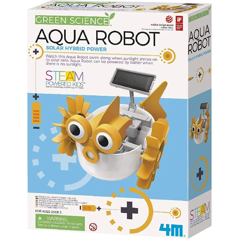 Educational toys for toddlers to develop fine motor skills 4M Aqua Robot Solar Hybrid Power Educational toys for toddlers to develop fine motor skills 4M Aqua Robot Solar Hybrid Power