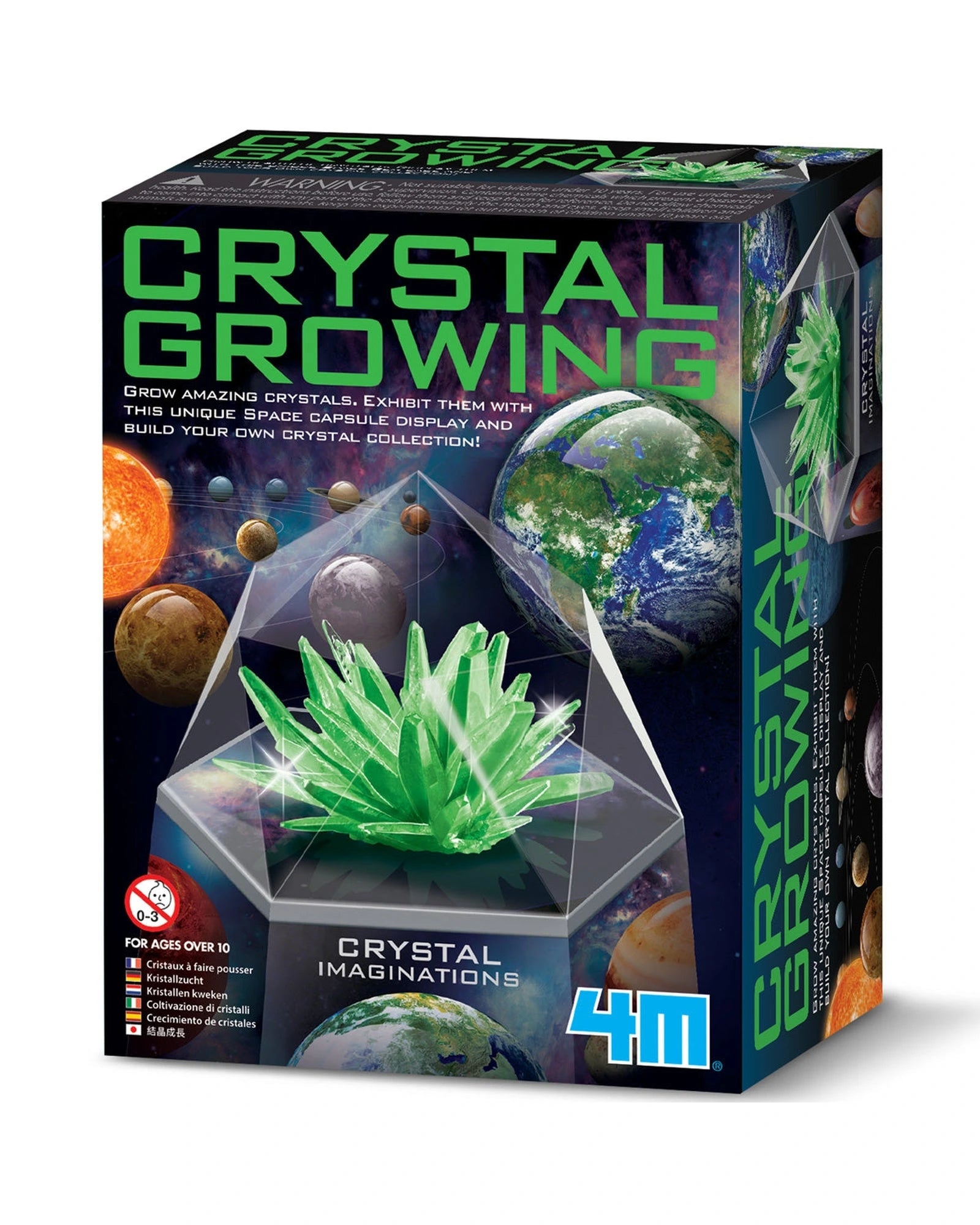 Educational toys for teaching healthy habits​ 4M Crystal Growing Kit Space Gem Green