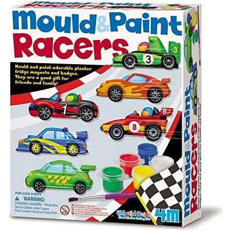 Science experiment educational toys for elementary school kids​ 4M Mould  Paint Racers 03544