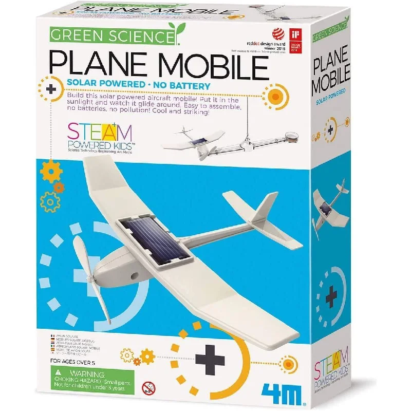 Educational toys for teaching botany to kids​ 4M Plane Mobile Solar Powered