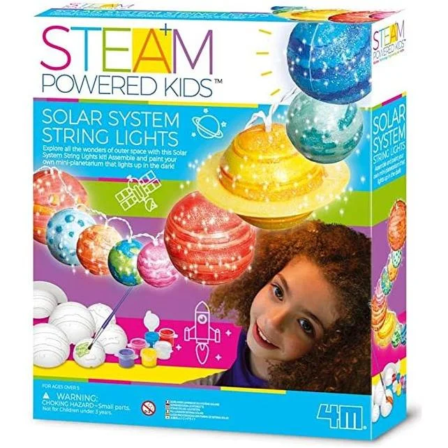 Educational toys for teaching augmented reality basics​ 4M Steam Solar System String Lights