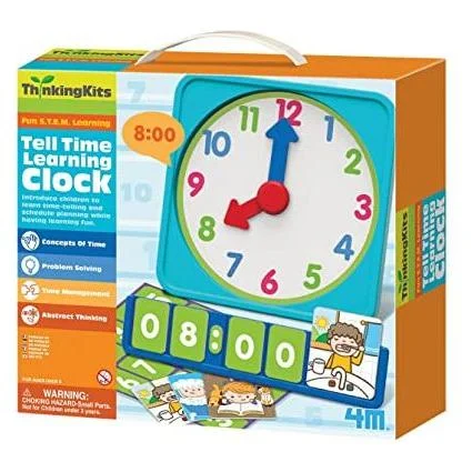 Educational toys for teaching psychology concepts​ 4M Thinking Kits First Learning Clock