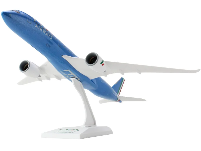 Cyberpunk - themed model toys for future - tech lovers Airbus A350-900 Commercial Aircraft "ITA Airways" Blue with Striped Tail (Snap-Fit) 1/200 Plastic Model by Skymarks Cyberpunk - themed model toys for future - tech lovers Airbus A350-900 Commercial Aircraft "ITA Airways" Blue with Striped Tail (Snap-Fit) 1/200 Plastic Model by Skymarks