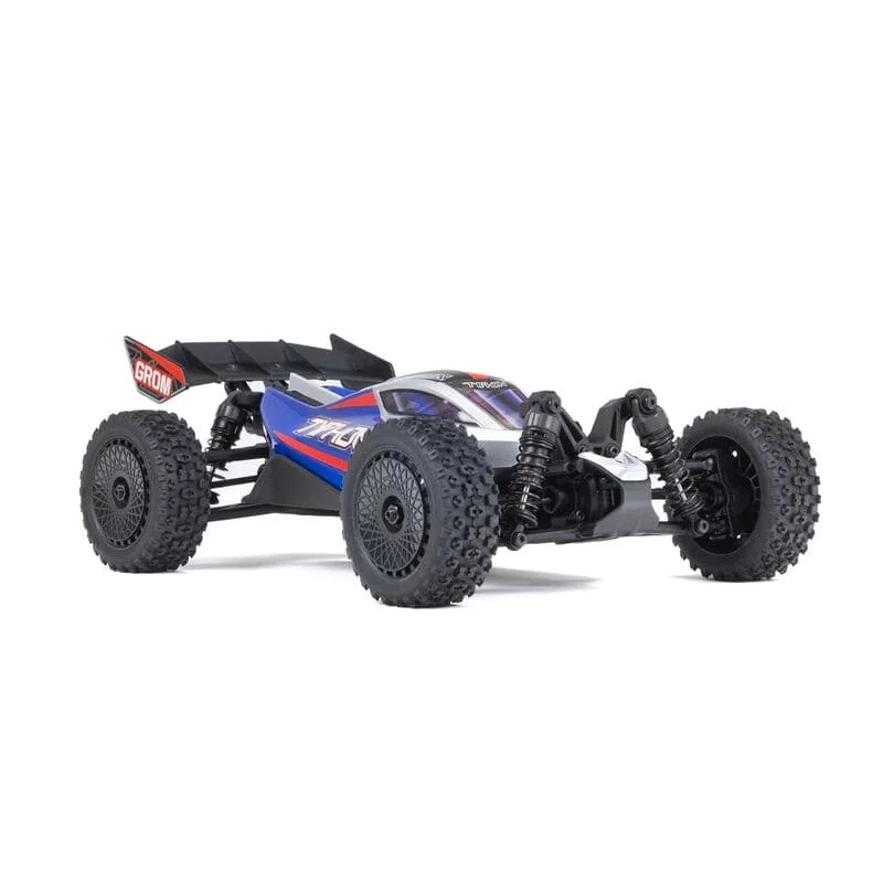 Off - road cars equipped for rough terrains and adventures ARA2106T1 TYPHON GROM MEGA 380 Brushed 4X4 Small Scale Buggy RTR with Battery & Charger, Blue/Silver (FOR EXTRA BATTERY ORDER SPMX142S30H2) (FOR A EXTRA BATTERY PLEASE ORDER SPMX142S30H2) Off - road cars equipped for rough terrains and adventures ARA2106T1 TYPHON GROM MEGA 380 Brushed 4X4 Small Scale Buggy RTR with Battery & Charger, Blue/Silver (FOR EXTRA BATTERY ORDER SPMX142S30H2) (FOR A EXTRA BATTERY PLEASE ORDER SPMX142S30H2)