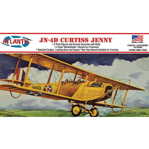 Dollhouse model toys with detailed furniture for imaginative play Atlantis JN-4D Curtiss Jenny 1/48 Plastic Model Kit Dollhouse model toys with detailed furniture for imaginative play Atlantis JN-4D Curtiss Jenny 1/48 Plastic Model Kit