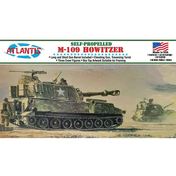 Science - museum model toys for educational exhibits Atlantis M-109 SP Howitzer 1/48 Plastic Model Kit Science - museum model toys for educational exhibits Atlantis M-109 SP Howitzer 1/48 Plastic Model Kit