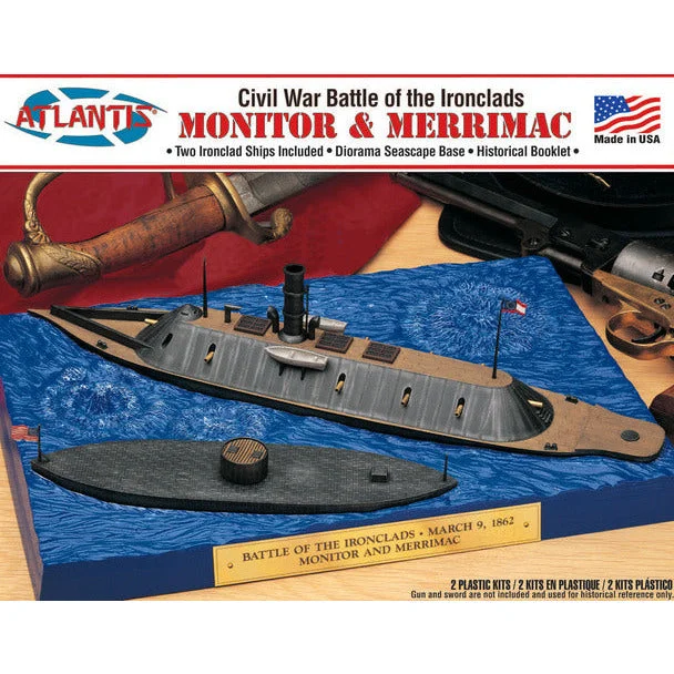 Gothic - style model toys for a spooky atmosphere Atlantis Monitor and Merrimac/Virginia Plastic Model kit Set Gothic - style model toys for a spooky atmosphere Atlantis Monitor and Merrimac/Virginia Plastic Model kit Set