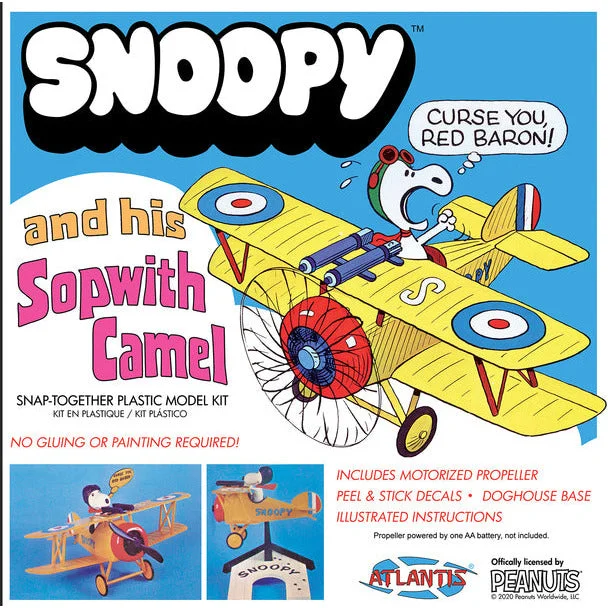 Superhero - lair model toys for comic - book fans Atlantis Snoopy and his Sopwith Camel with Motor SNAP Superhero - lair model toys for comic - book fans Atlantis Snoopy and his Sopwith Camel with Motor SNAP