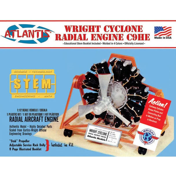 Space - station model toys for long - term - space - stay scenarios Atlantis Wright Cyclone Engine 1/12 scale Plastic Model Kit Space - station model toys for long - term - space - stay scenarios Atlantis Wright Cyclone Engine 1/12 scale Plastic Model Kit