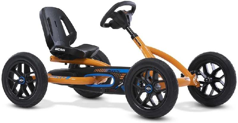 Outdoor toys for forested areas like nature scavenger hunt kits​ BERG Buddy B Orange Go Kart