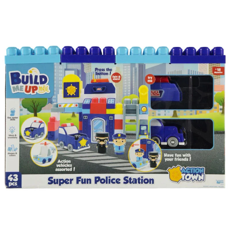 Educational toys for teaching psychology concepts Build Me Up Block Maxi Police Station Set Pack of 1 43 to 44 Pieces - Assorted Colours Educational toys for teaching psychology concepts Build Me Up Block Maxi Police Station Set Pack of 1 43 to 44 Pieces - Assorted Colours