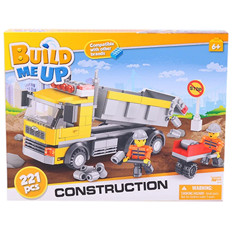 Educational toys for gifted children to challenge them further​ Build Me Up Blocks Construction Truck - 221 Pieces