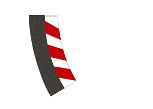 Railroad ties for supporting the tracks CARRERA 20591 Inside Shoulders for Curve 2 / 30 degrees Railroad ties for supporting the tracks CARRERA 20591 Inside Shoulders for Curve 2 / 30 degrees