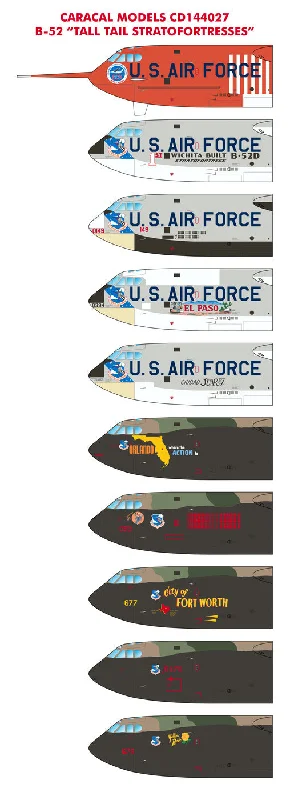 Victorian - era house model toys for history buffs​ Caracal 1/144 decals - B-52 Tall Tail Stratofortresses for Revell - CD144027