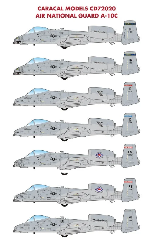 Amphibious vehicle model toys for unique play experiences Caracal 1/72 decal Air National Guard A-10C markings for Hasegawa - CD72020 Amphibious vehicle model toys for unique play experiences Caracal 1/72 decal Air National Guard A-10C markings for Hasegawa - CD72020