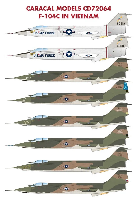 Bird - aviary model toys for bird - watching enthusiasts Caracal 1/72 decals Air Force F-104C in Vietnam - CD72064 Bird - aviary model toys for bird - watching enthusiasts Caracal 1/72 decals Air Force F-104C in Vietnam - CD72064
