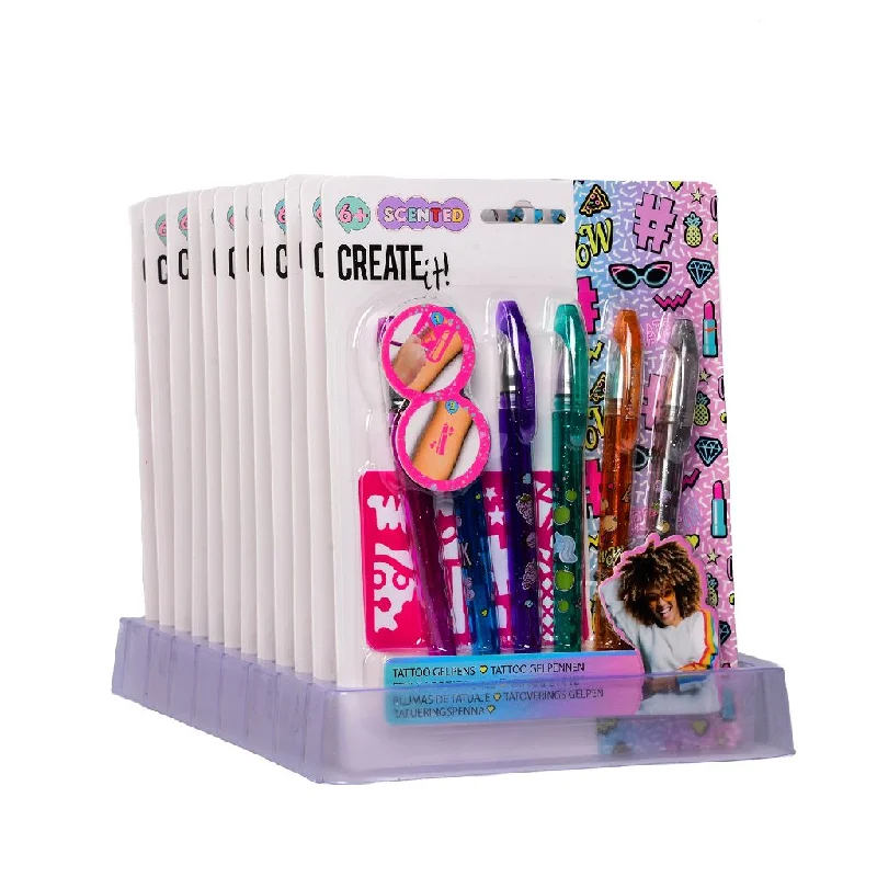 Educational toys for teaching forestry concepts​ CREATE IT TATTOO PERFUME PEN 6X + 2 STENCILS DISP