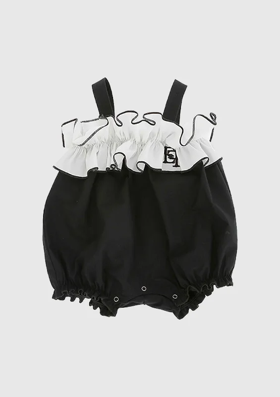 School bus model toys for kids to simulate school transportation​ Elisabetta Franchi Black Poplin Frill Romper