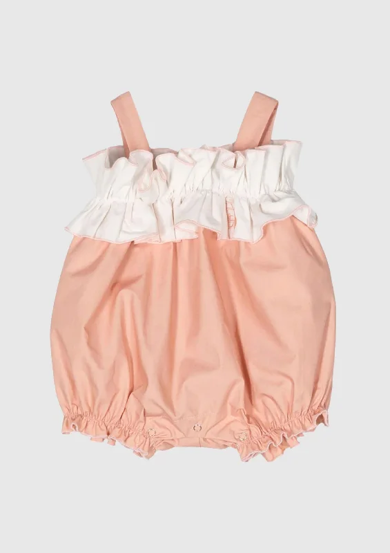 Victorian - era house model toys for history buffs Elisabetta Franchi Pink Poplin Frill Romper Victorian - era house model toys for history buffs Elisabetta Franchi Pink Poplin Frill Romper