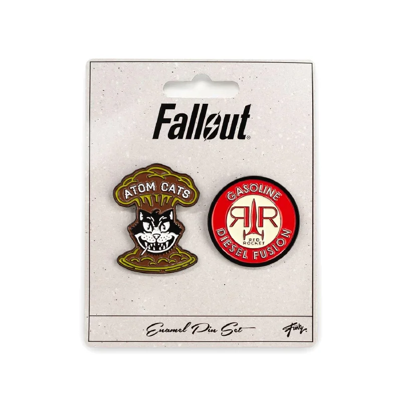 Video games with skill - tree progression Fallout Atom Cats & Red Rocket Pins | Exclusive Collectible Enamel Pins | 2 Pack Video games with skill - tree progression Fallout Atom Cats & Red Rocket Pins | Exclusive Collectible Enamel Pins | 2 Pack