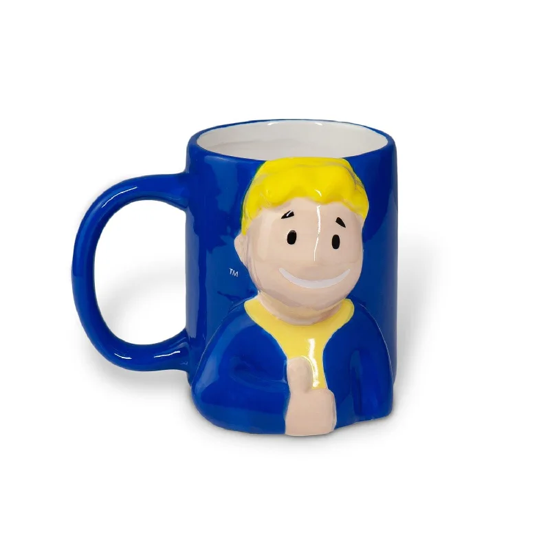 Video games inspired by movies and TV shows Fallout Collectibles Smiling Vault Boy Thumbs Up 3D Coffee Mug | 20 Ounces Video games inspired by movies and TV shows Fallout Collectibles Smiling Vault Boy Thumbs Up 3D Coffee Mug | 20 Ounces