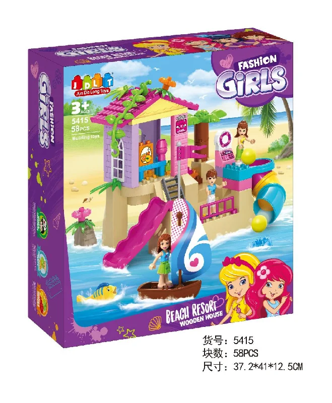 Cultural - awareness educational toys for global learning​ Fashion Girl Block Set  P.Bx