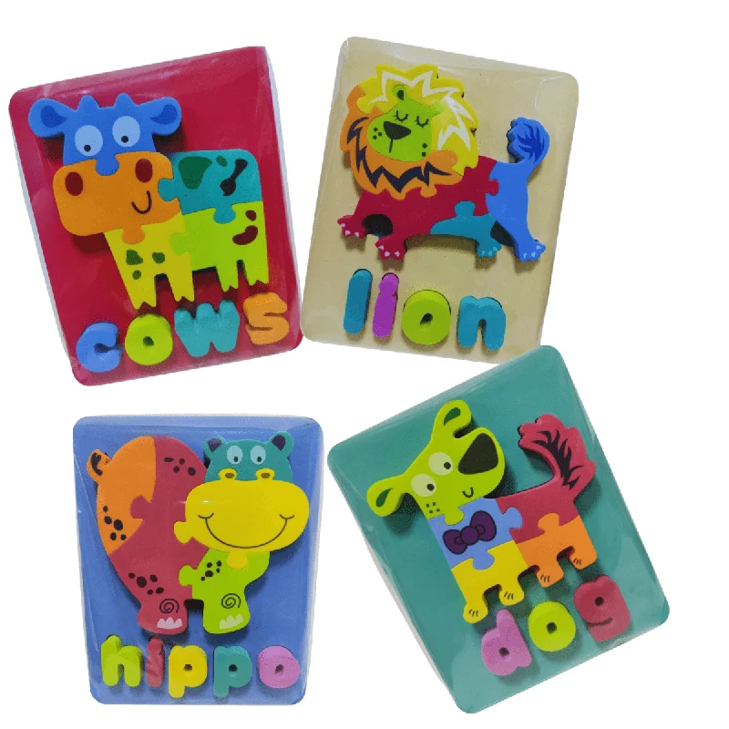 Educational toys for teaching meteorology concepts​ Foam Animal Puzzle Set with Letters