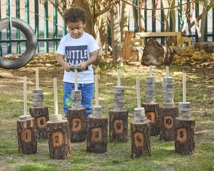 Outdoor toys for babysitters to engage kids​ Giant Playground Counting Tree Rings