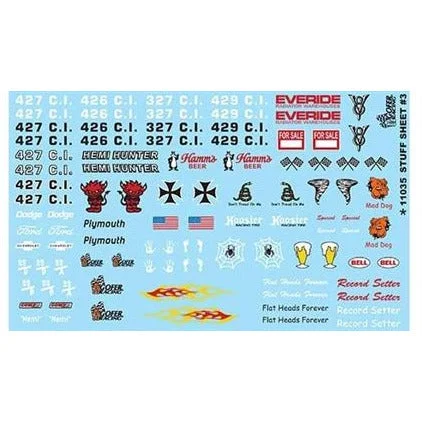 Train set model toys with realistic track layouts for kids Gofer Racing 1/24-1/25 Graphic Stuff #3 Decal Sheet Train set model toys with realistic track layouts for kids Gofer Racing 1/24-1/25 Graphic Stuff #3 Decal Sheet