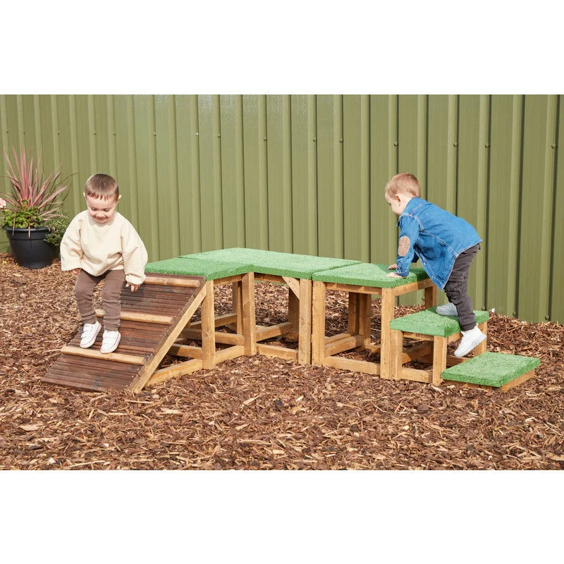Outdoor toys for World Environment Day like eco - friendly outdoor building blocks Grass Climb & Play Platform Trio (3Pk) Outdoor toys for World Environment Day like eco - friendly outdoor building blocks Grass Climb & Play Platform Trio (3Pk)