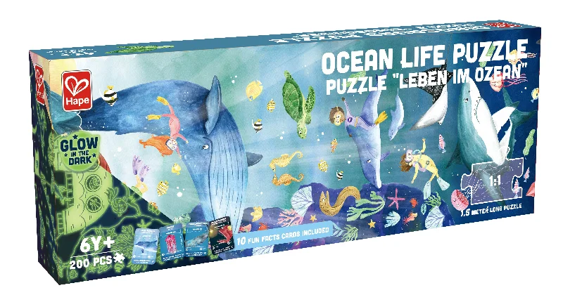 Educational toys for teaching virtual reality concepts​ Hape 200pc Ocean Life Puzzle Glow in the Dark 1.5m