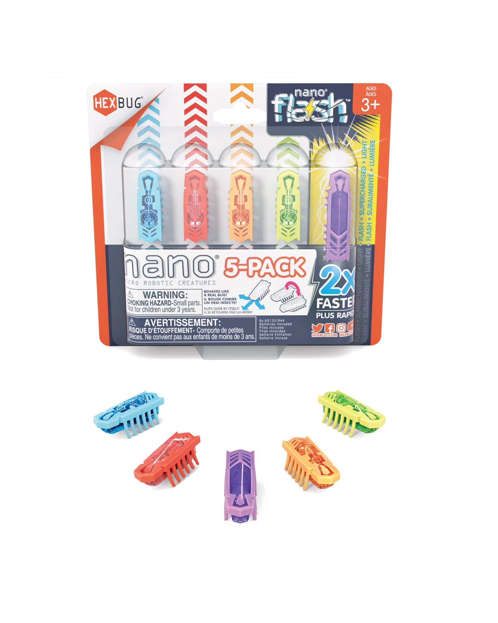Educational toys for teaching biomedical engineering​ Hexbug Flash Nano 5 Pack Mixed