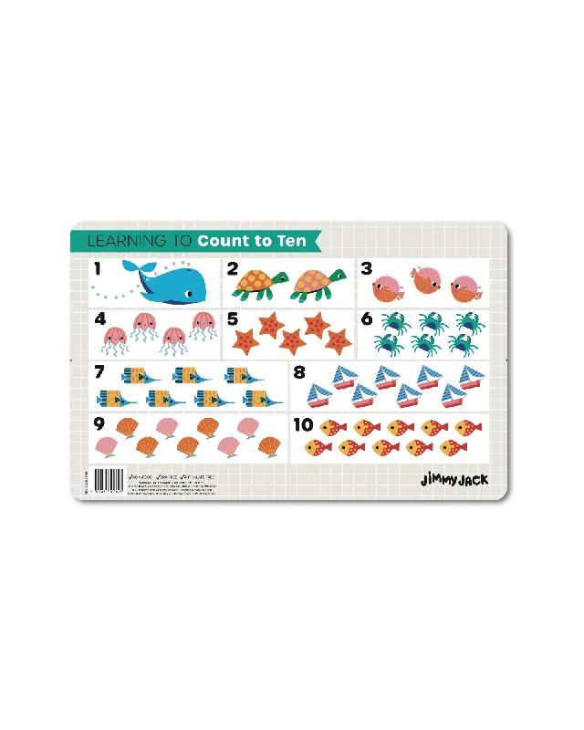 Educational toys for teaching quantum computing concepts​ Jimmy Jack Count to Ten Placemat